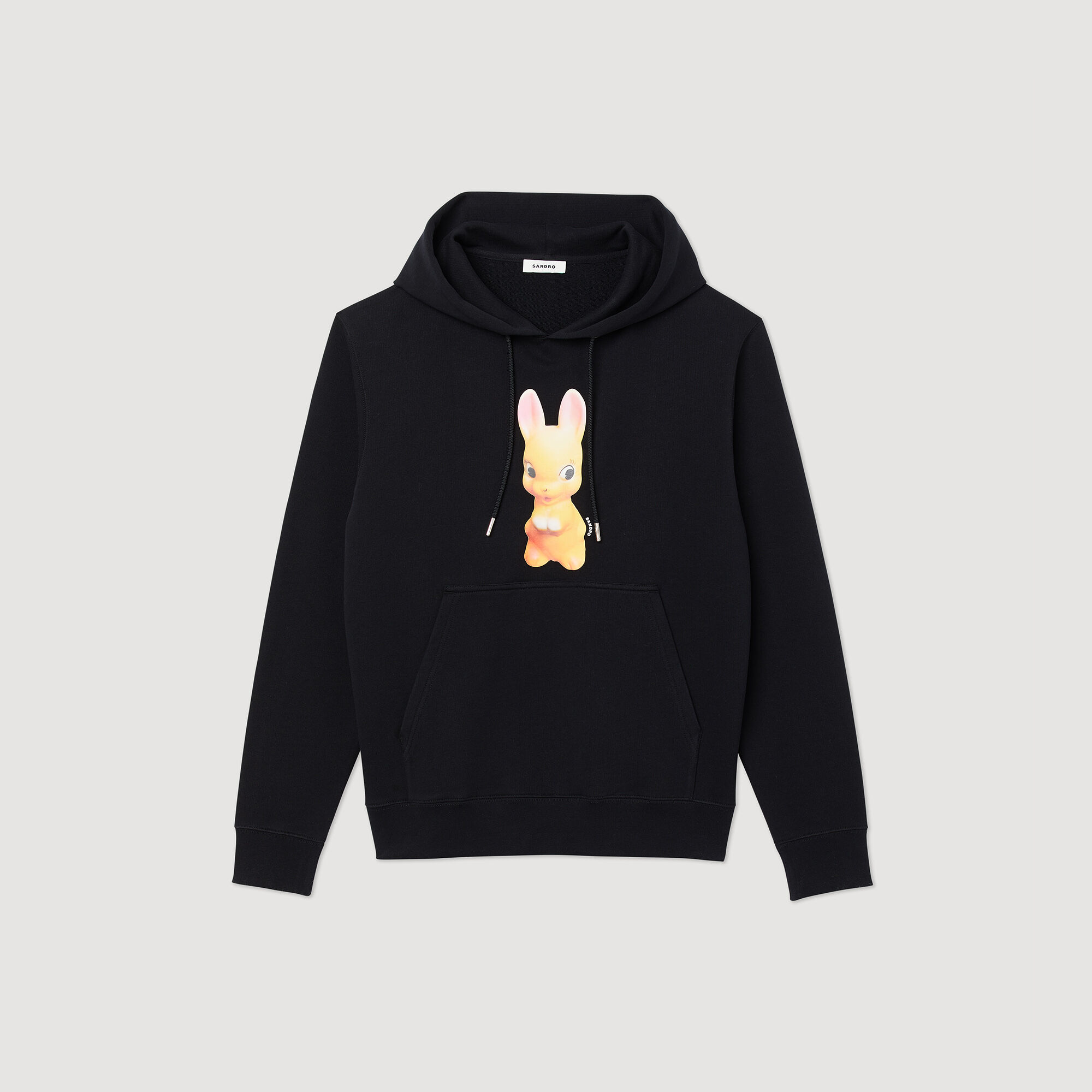 Sweater met capuchon en konijnenprint
