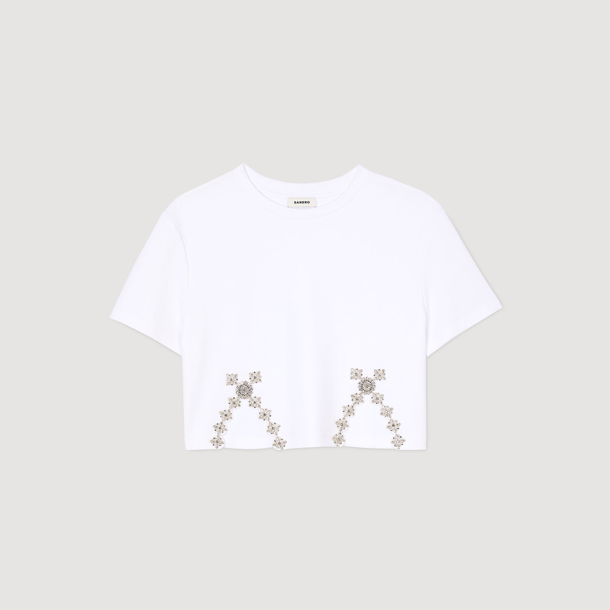 Kort T-shirt met stras
