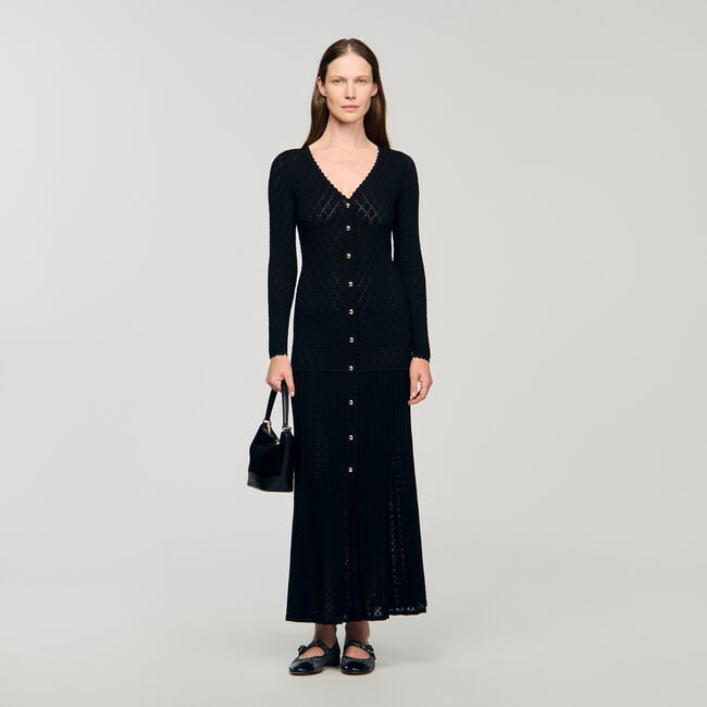 Lange jurk fantasietricot