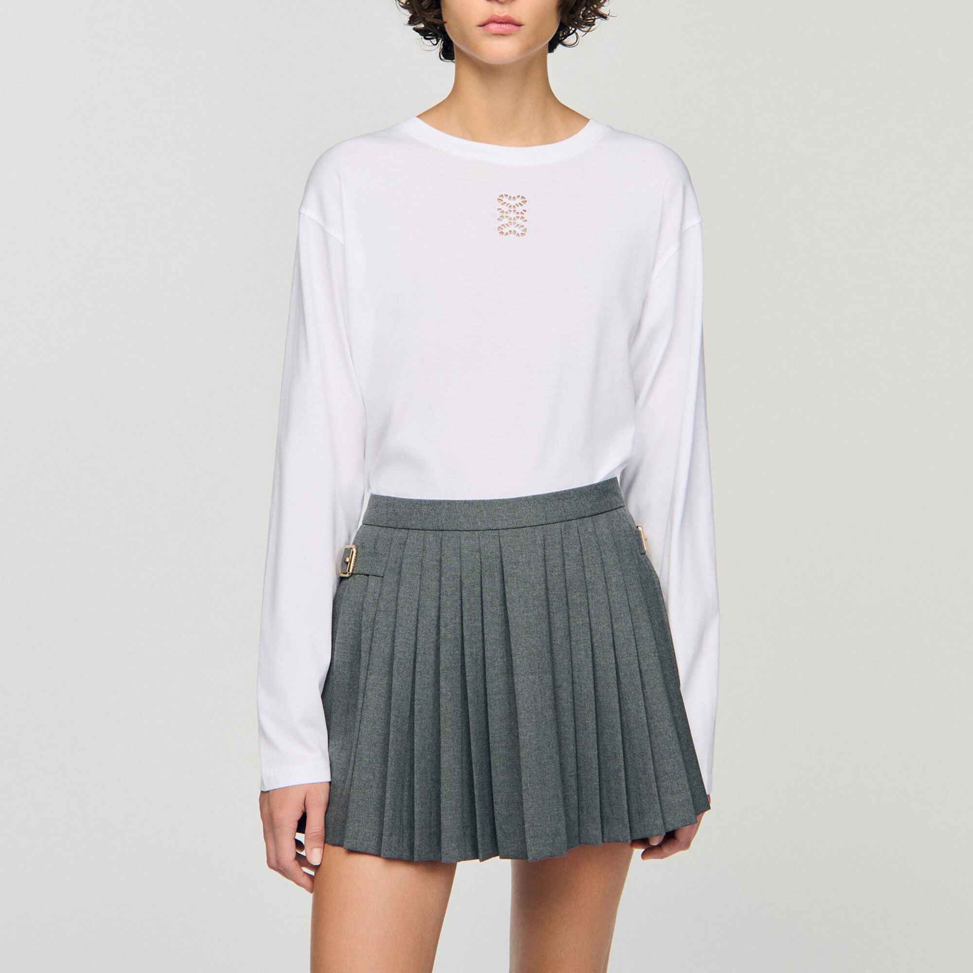 T-shirt met borduurwerk - Vrouw | Sandro