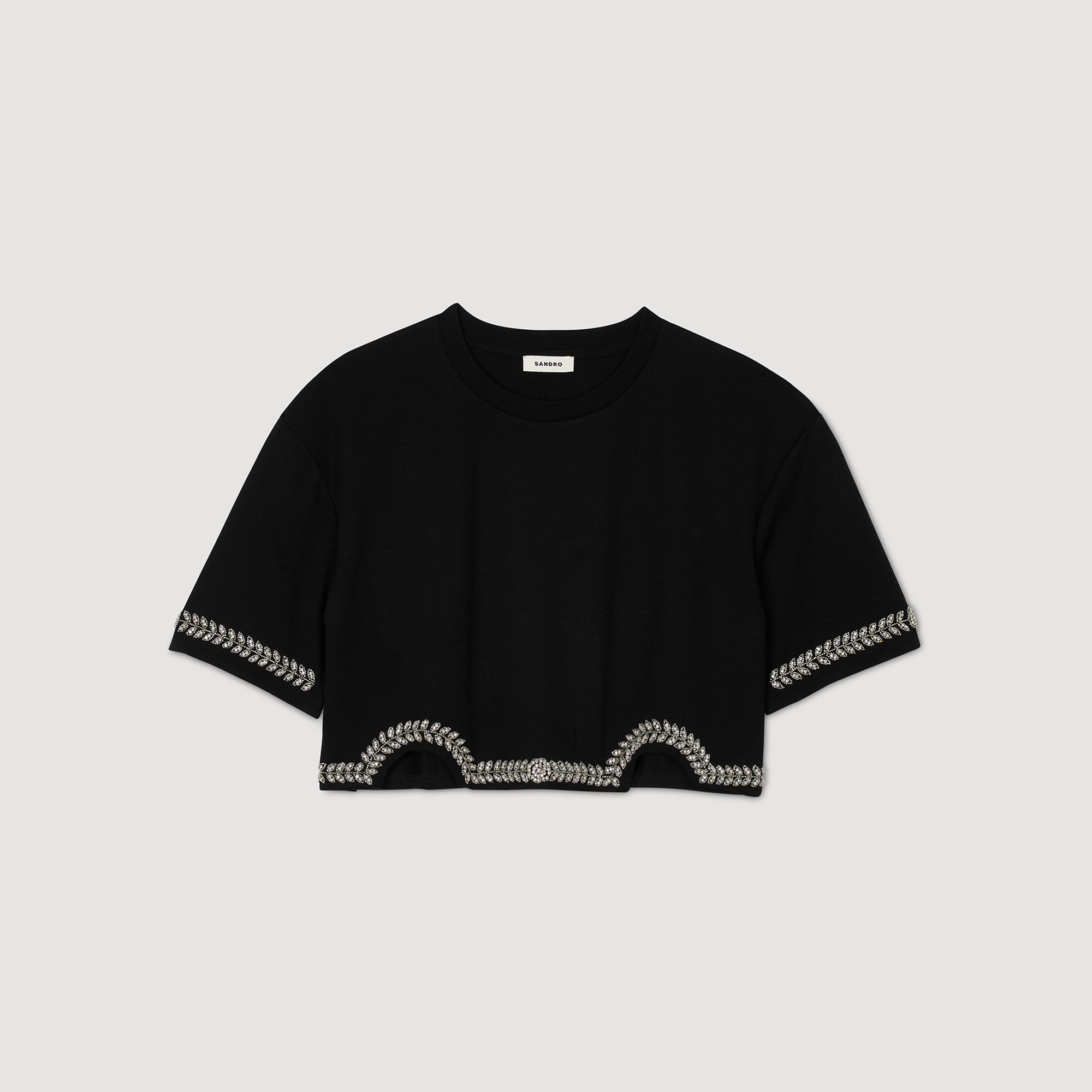 Kort T-shirt met stras