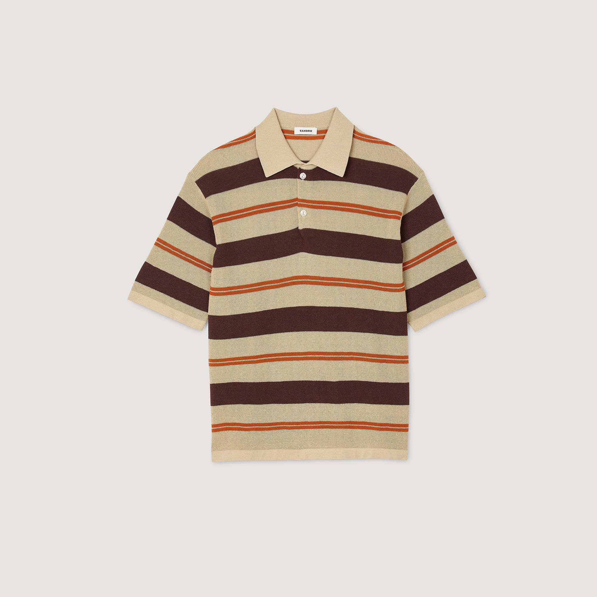 Polo tricot gestreept