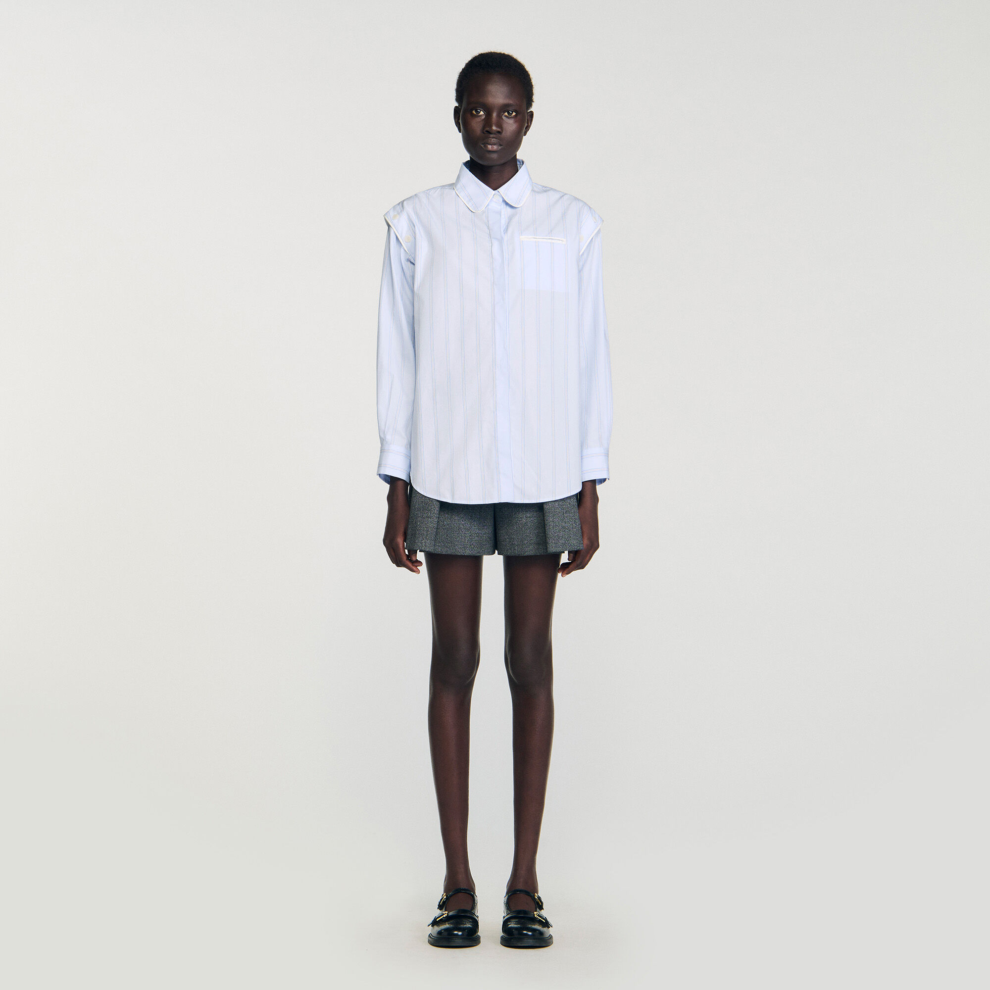 Overhemdblouse gestreept