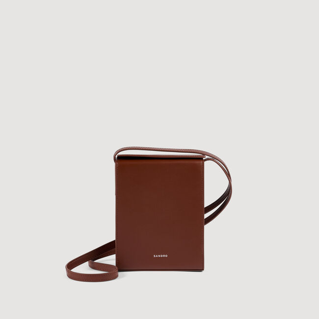 Leren telefoonhoes met logo