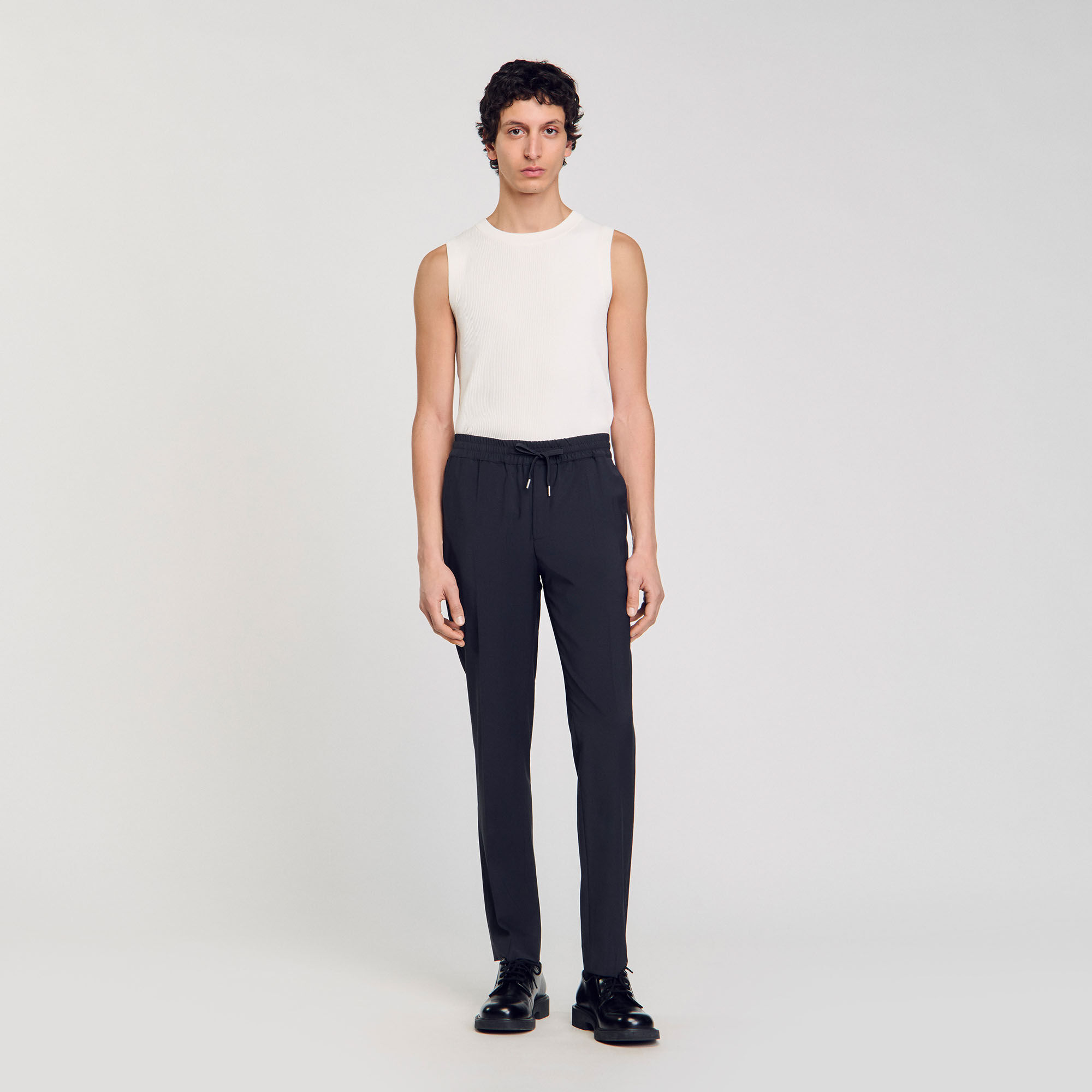 Rechte pantalon met elastiek
