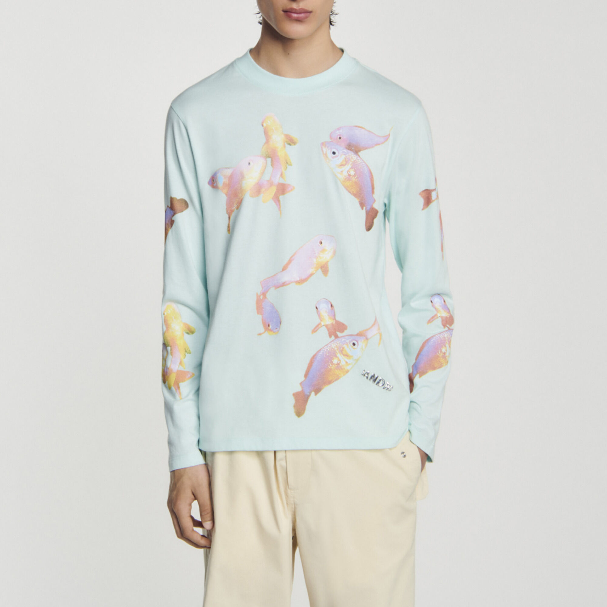 T-shirt met vissen