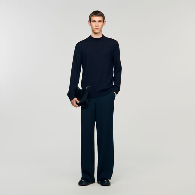 Wollen trui met opstaande kraag