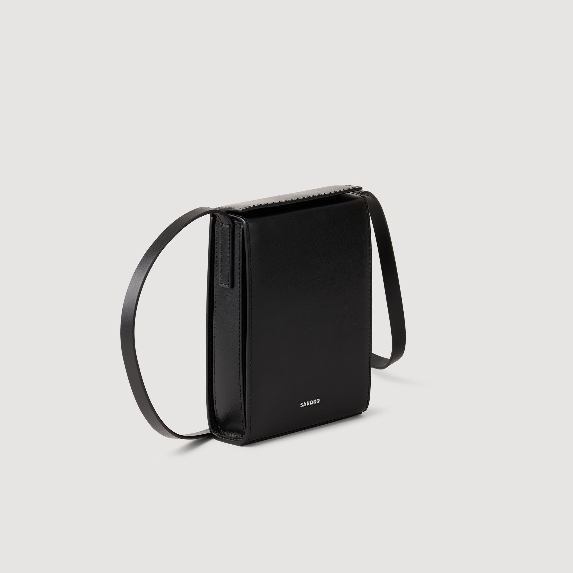 Leren telefoonhoes met draagkoord