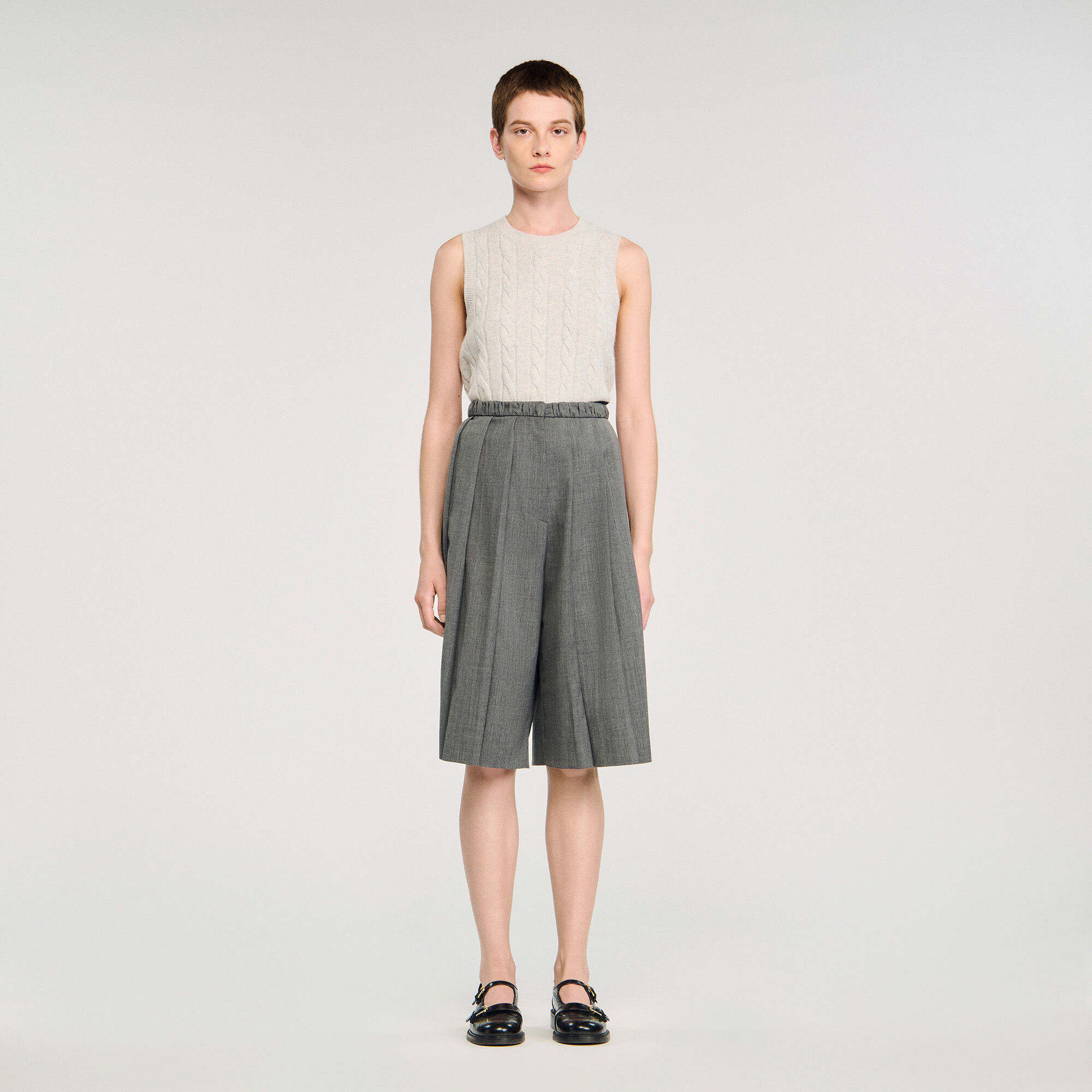 Lange geplooide short