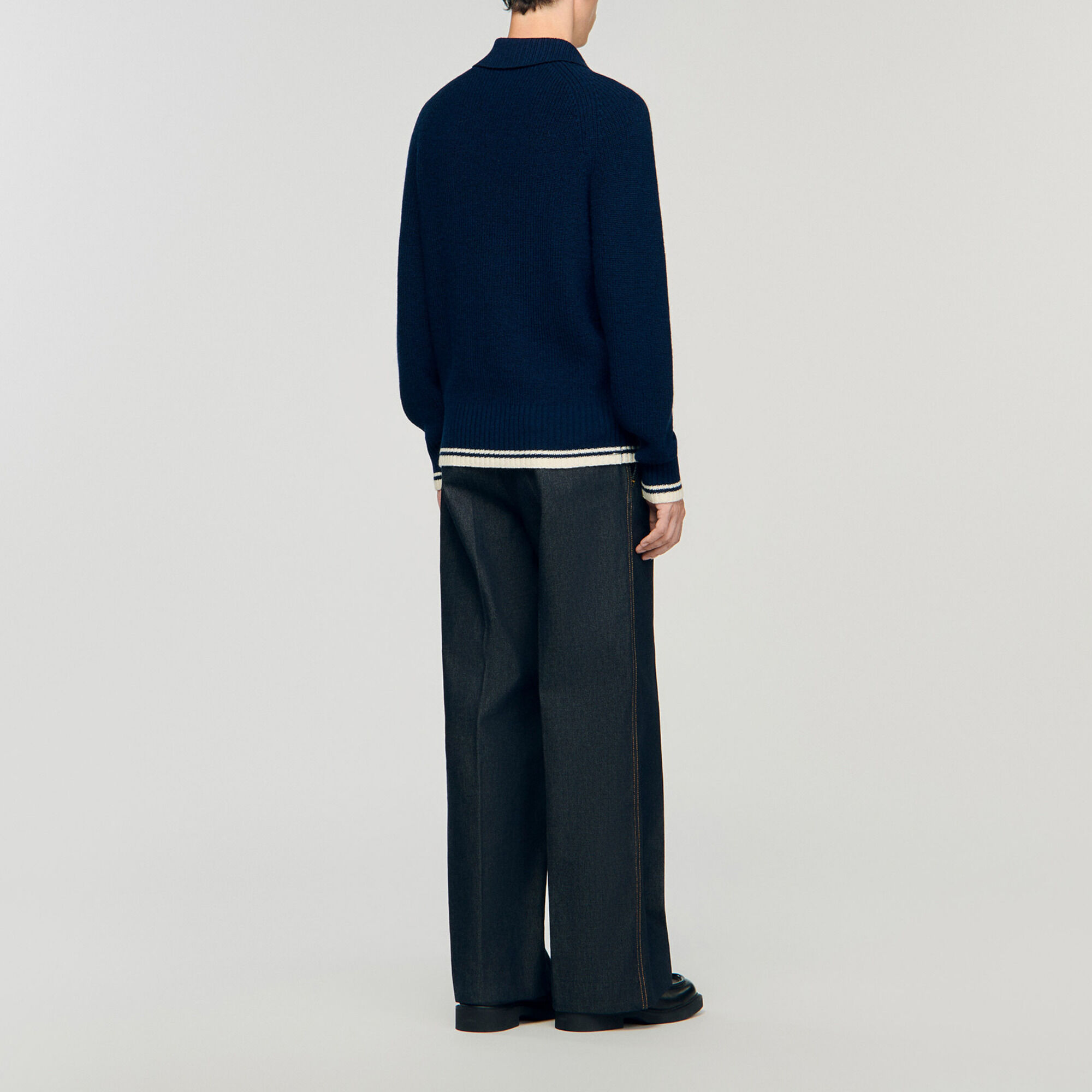 Wollen vest met patch S - Man | Sandro