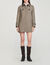 Trench pied-de-poule leren kraag - Vrouw | Sandro