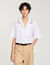 Overhemdblouse met gehaakte kraag