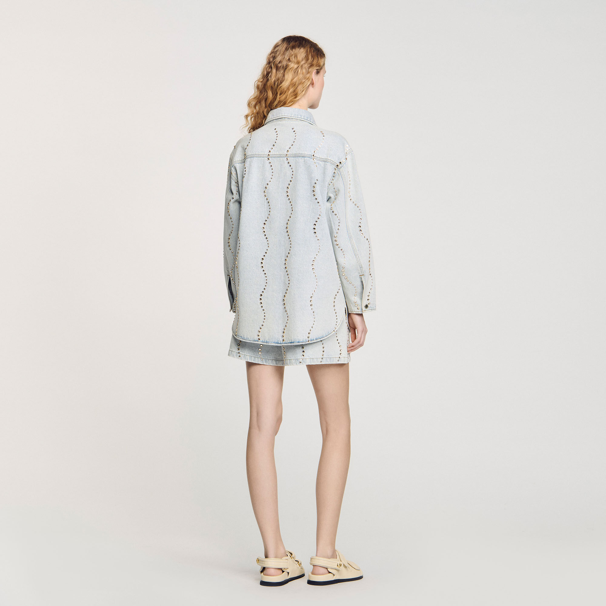 Spijkerblouse met stras