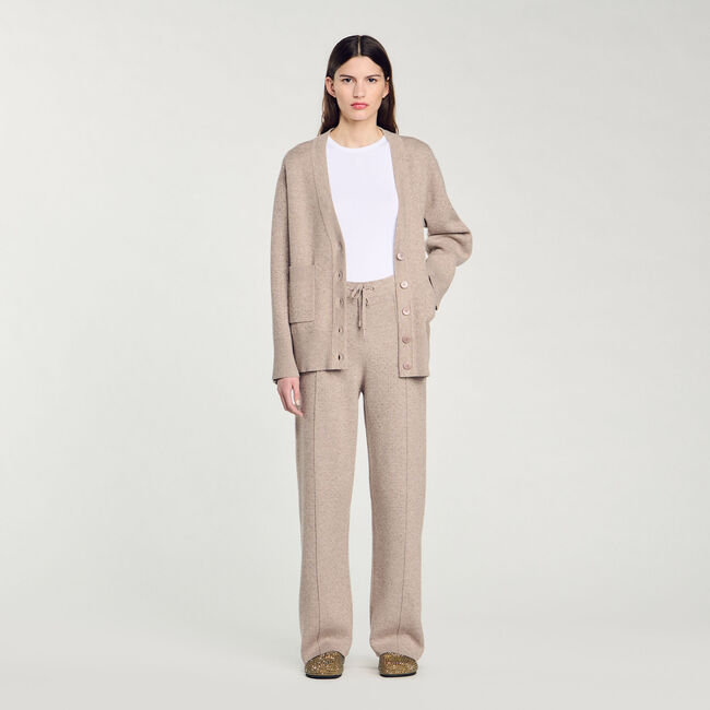 Tricot broek met stras