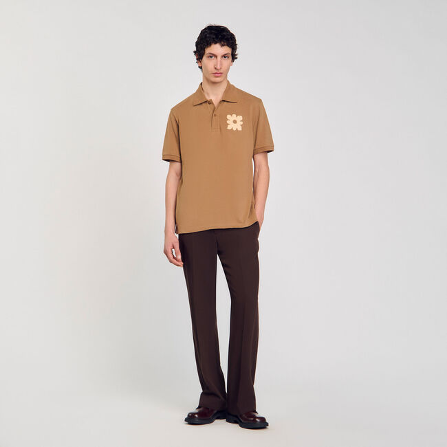 Poloshirt met bloemmotief