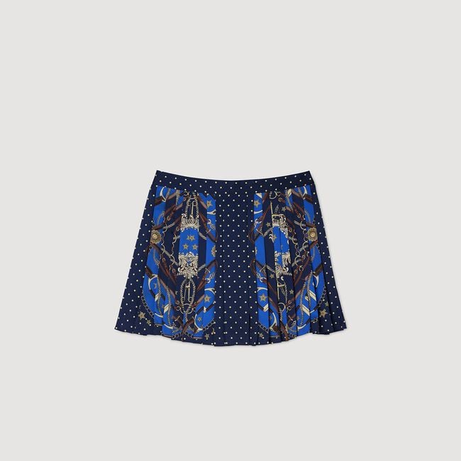 Skort zijde met print