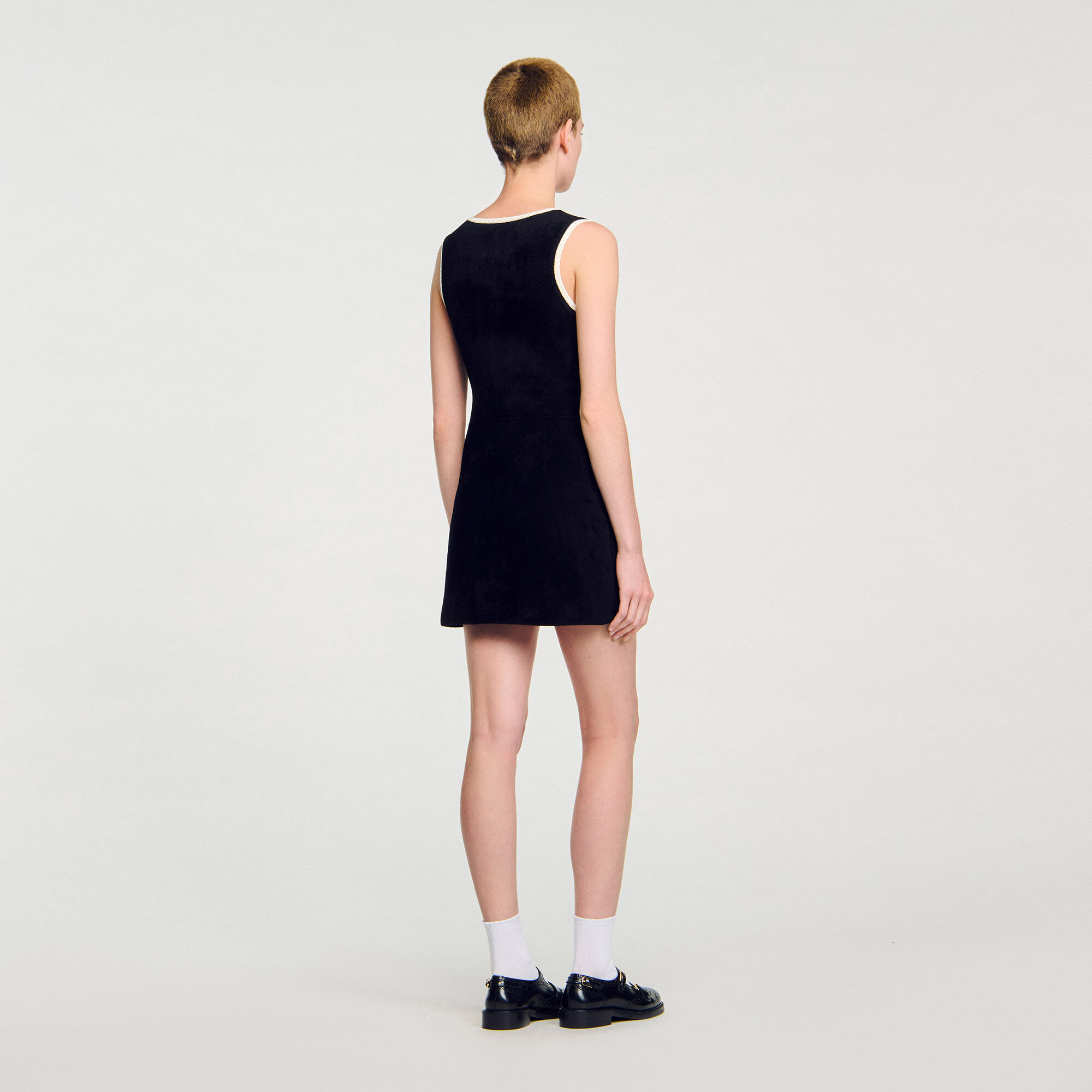 Korte jurk tricot velours