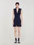 Korte jurk blazer stijl geplooid
