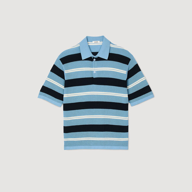 Polo tricot gestreept
