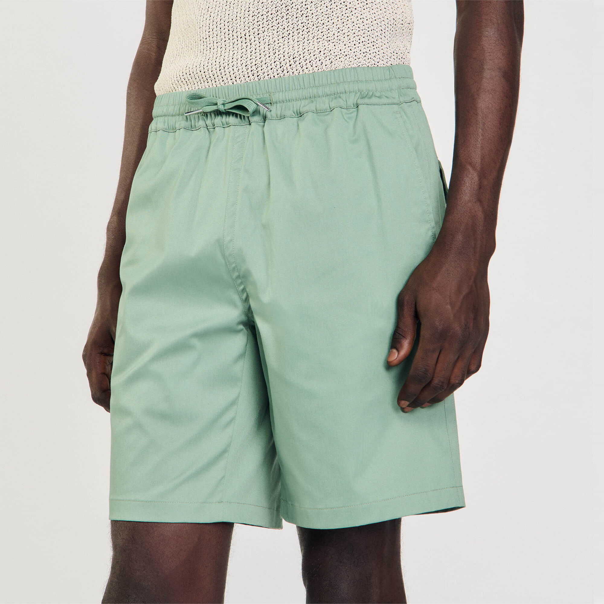Katoenen short elastische taille