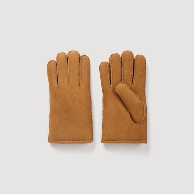 Su&egrave;de handschoenen en schapenvacht - Man | Sandro
