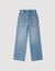 Rechte wijde jeans stone washed