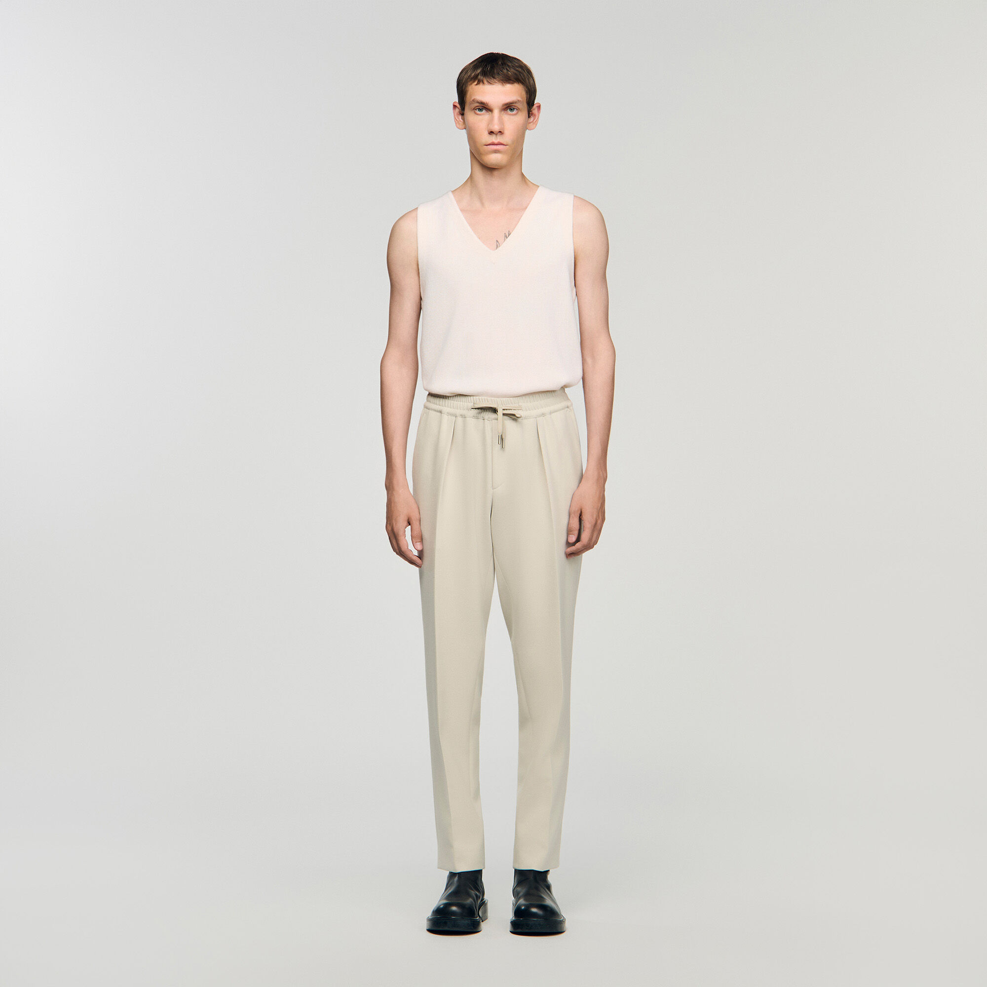Pantalon recht elastische taille