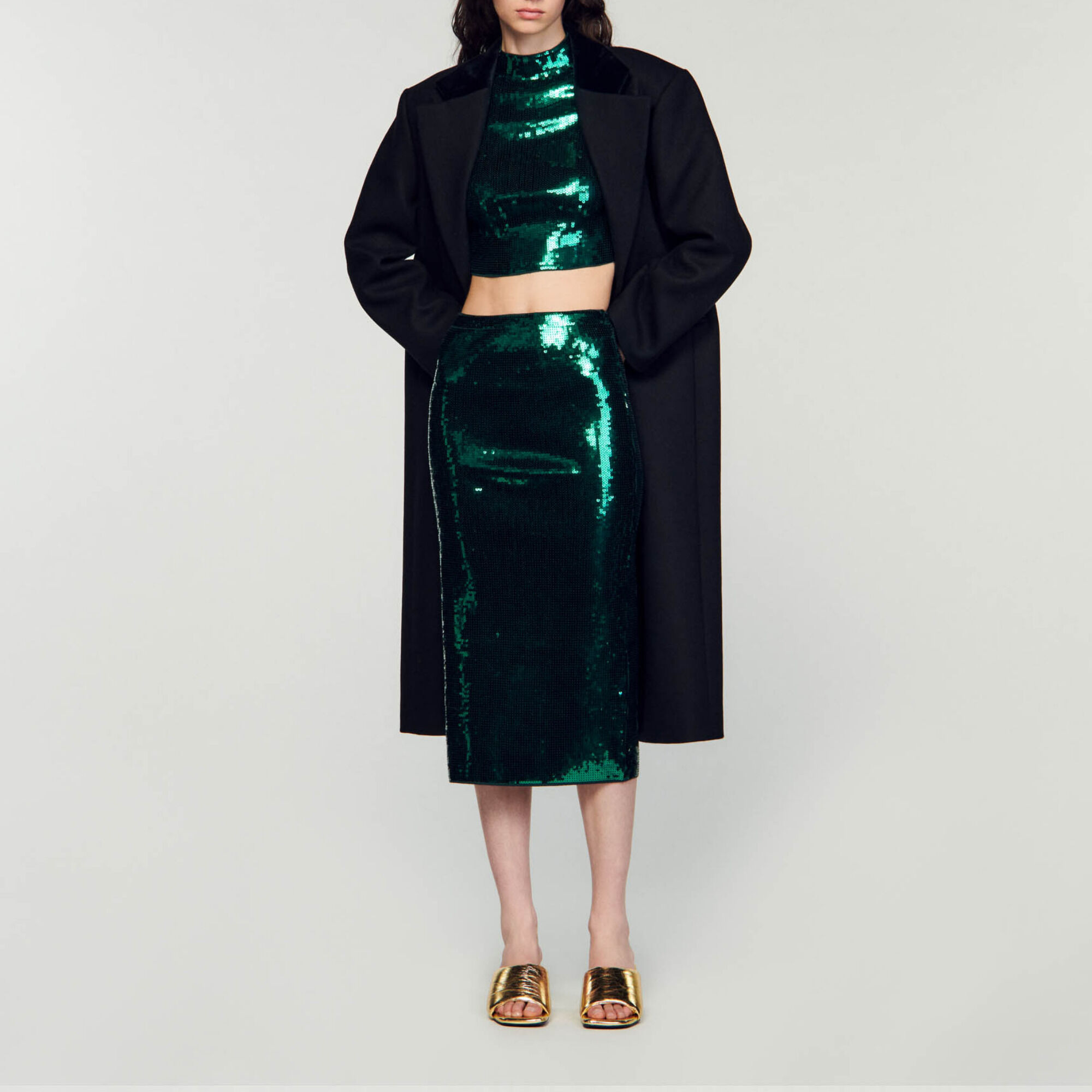 Midirok met pailletten