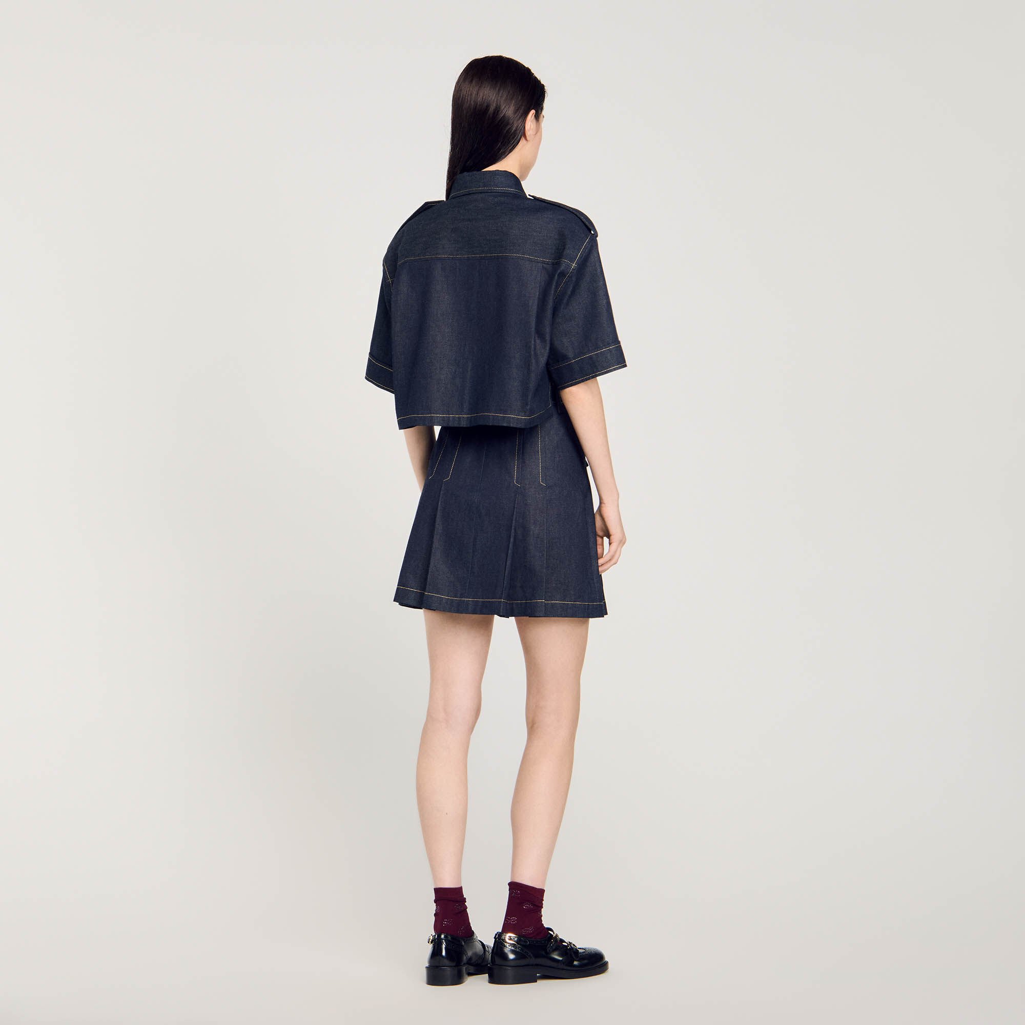 Overhemdblouse denim