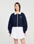 Kort sweatshirt bicolor