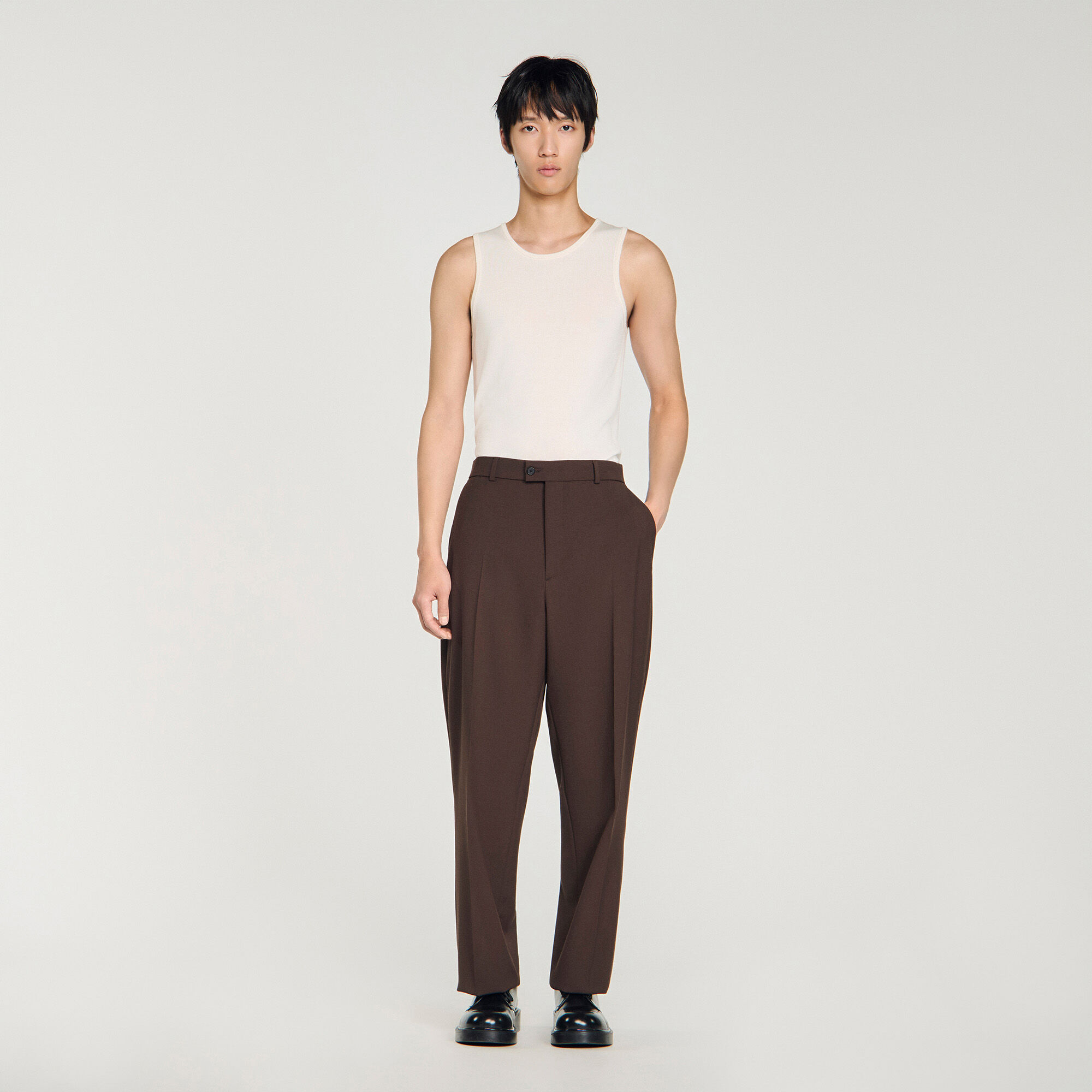 Oversize wollen pantalon