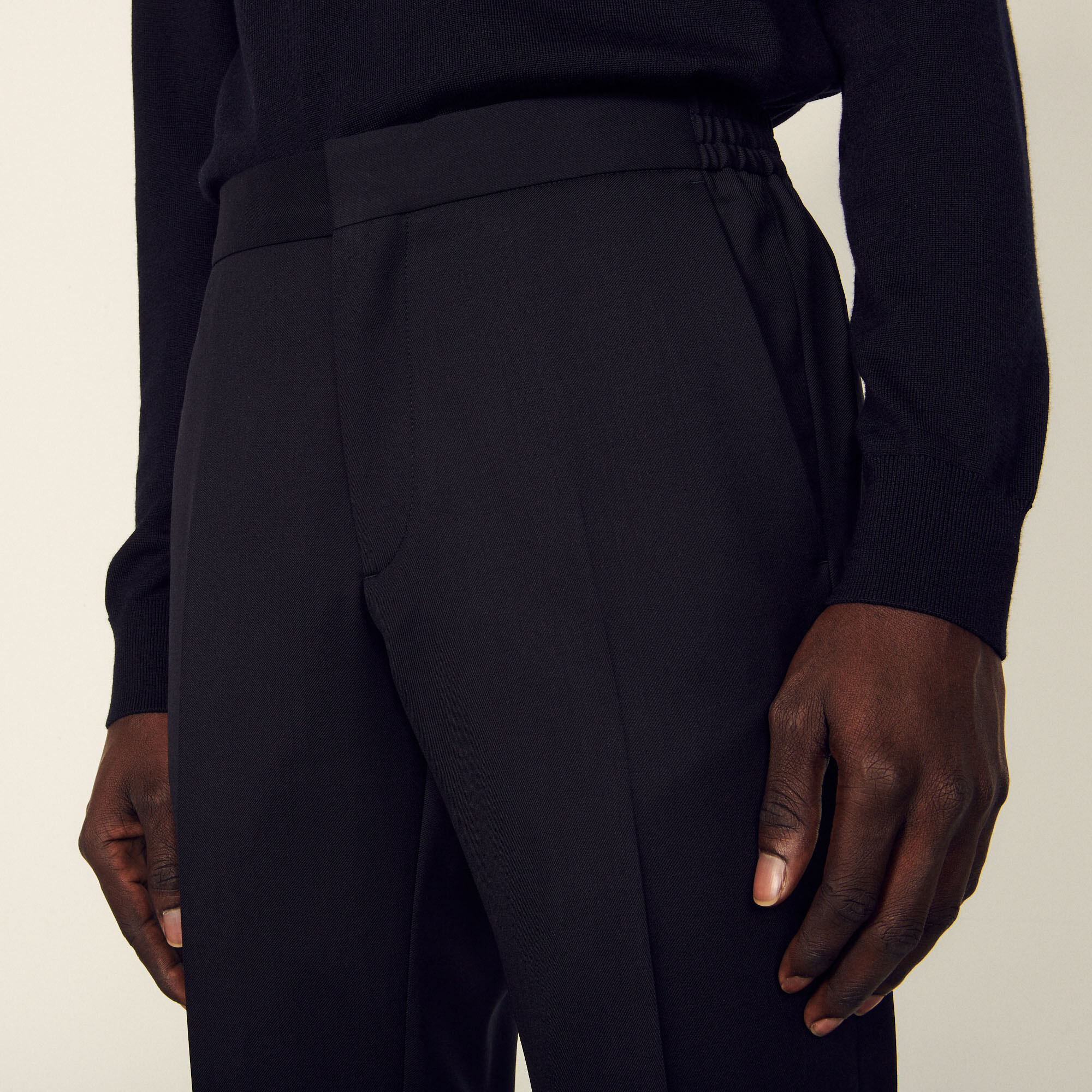 Rechte pantalon van scheerwol