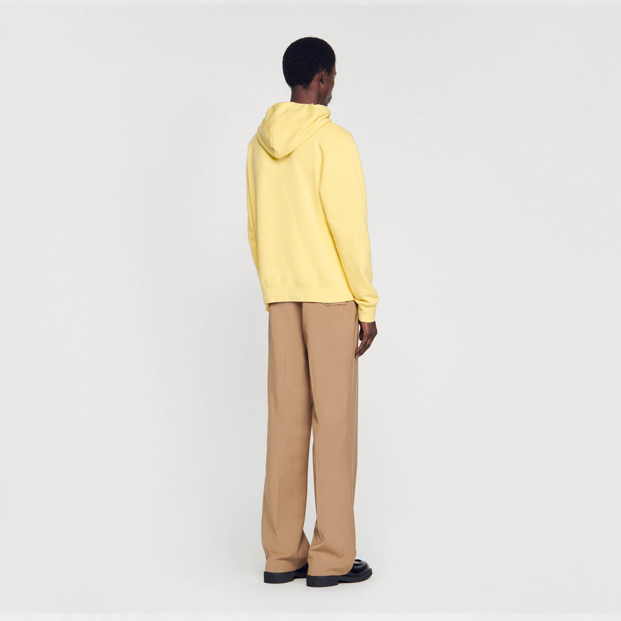 Geborduurde herenhoody van biokatoen