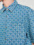 Square cross denim overhemd