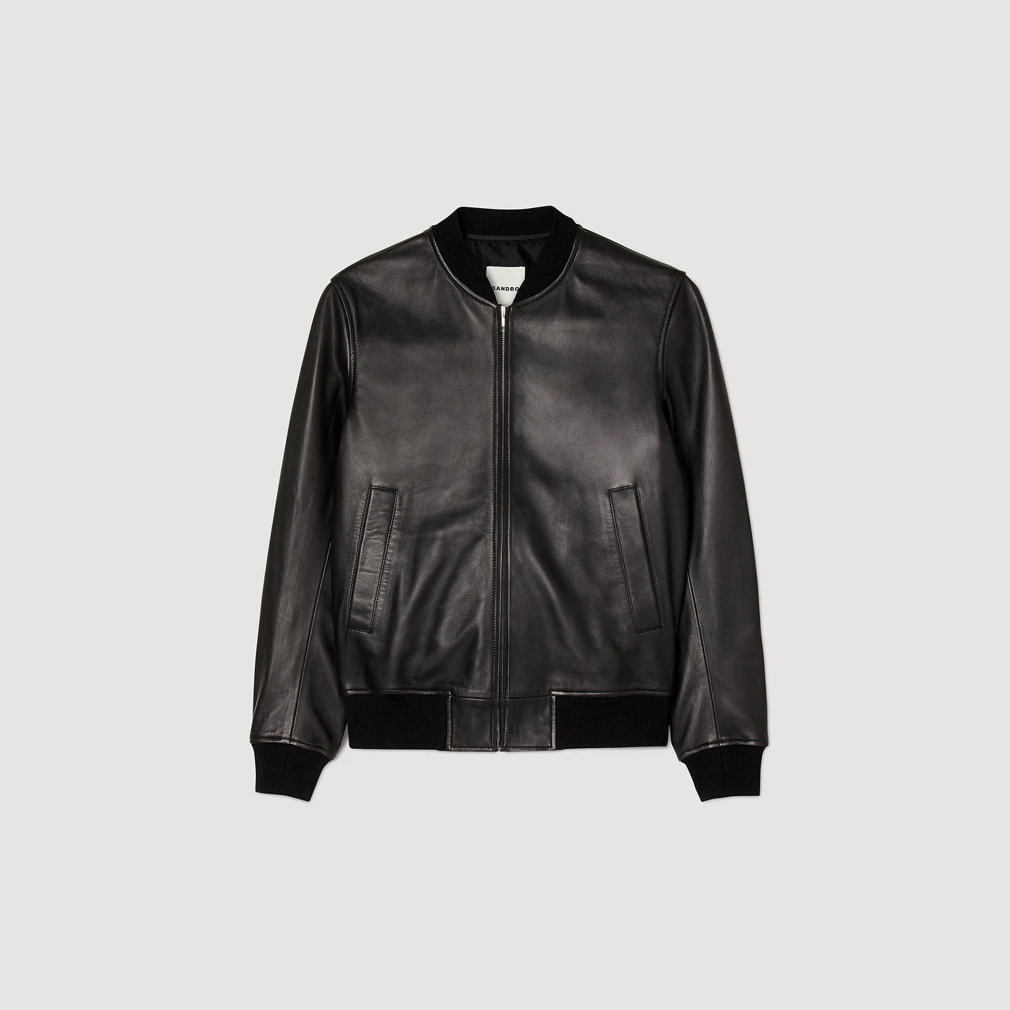 Teddyjack van glad leer - Man | Sandro