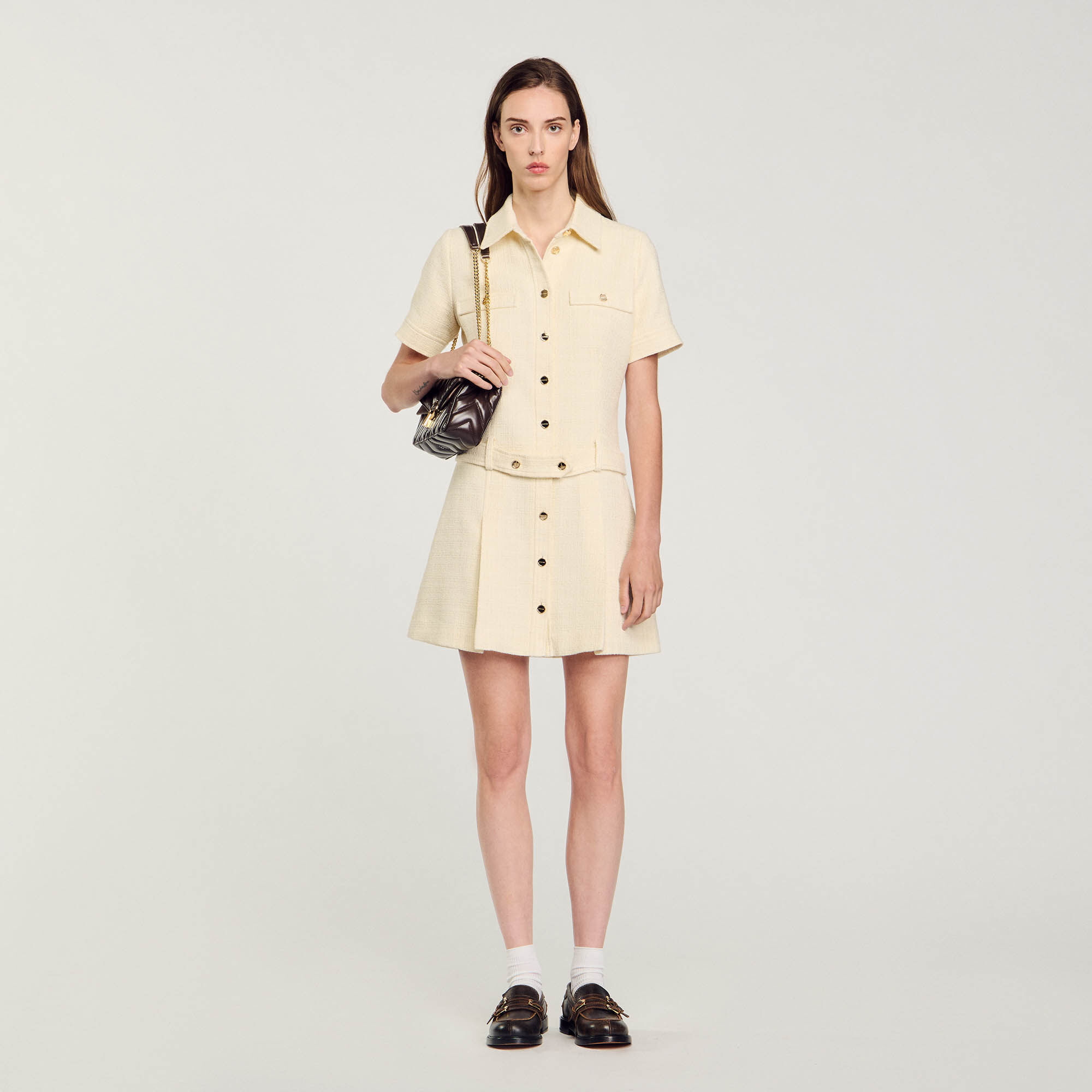 Korte jurk tweed