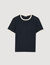 T-shirt tweekleurig met patch