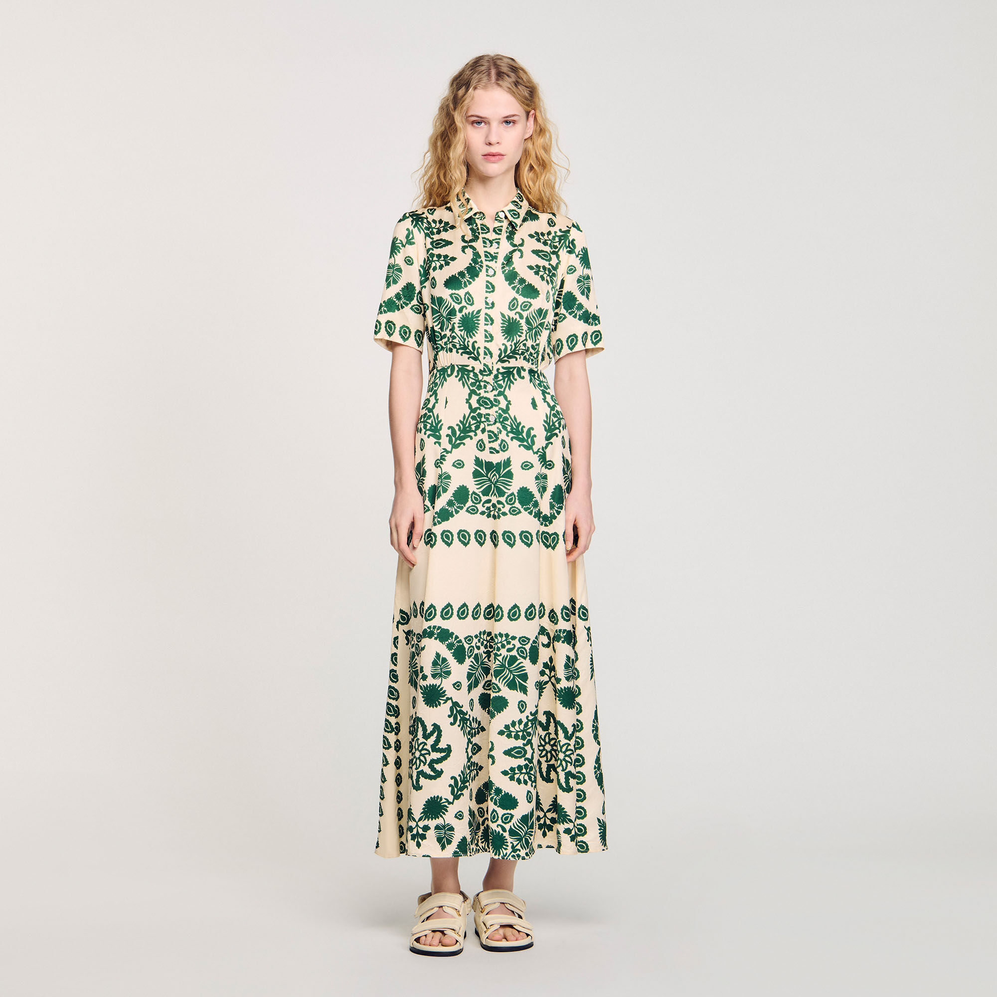 Lange jurk met bloemenprint