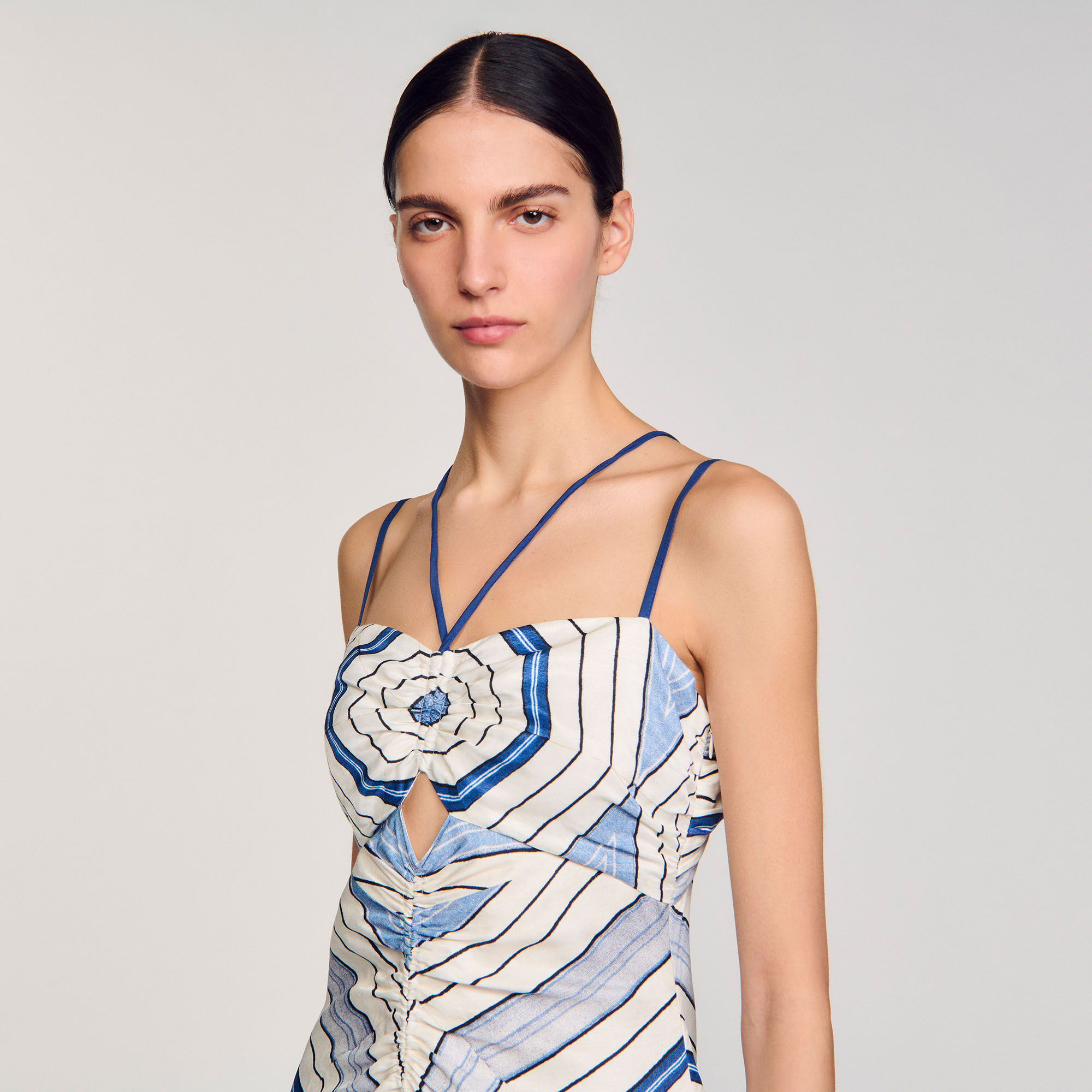 Lange jurk met Spirales-print
