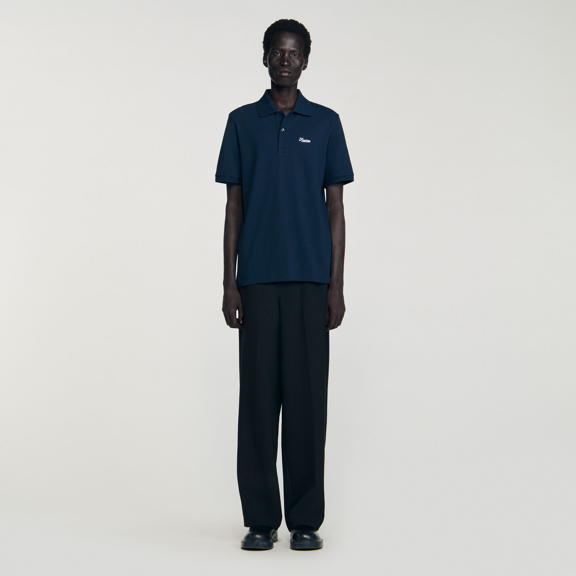 Poloshirt van piqué katoen