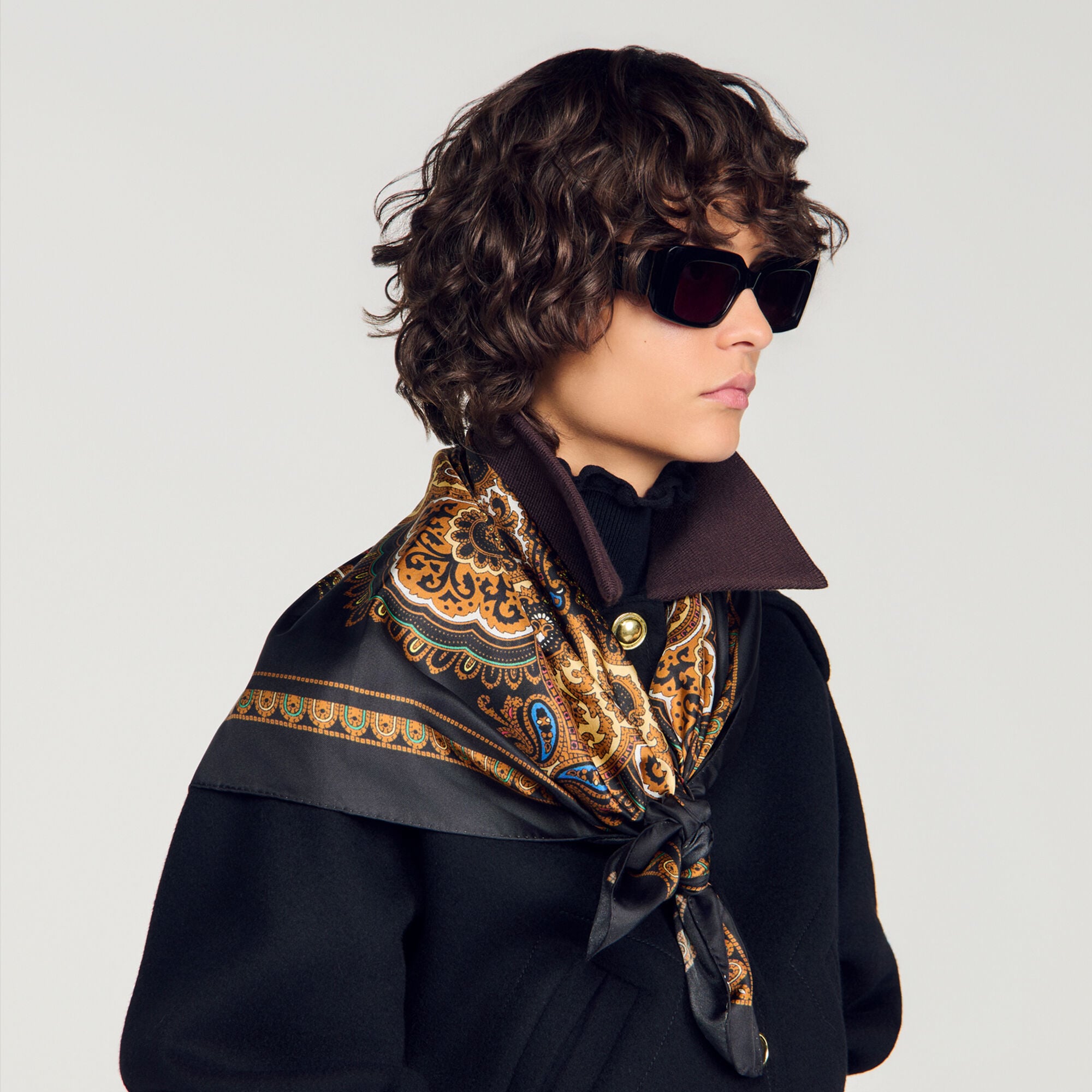Foulard zijde bandana print - Vrouw | Sandro
