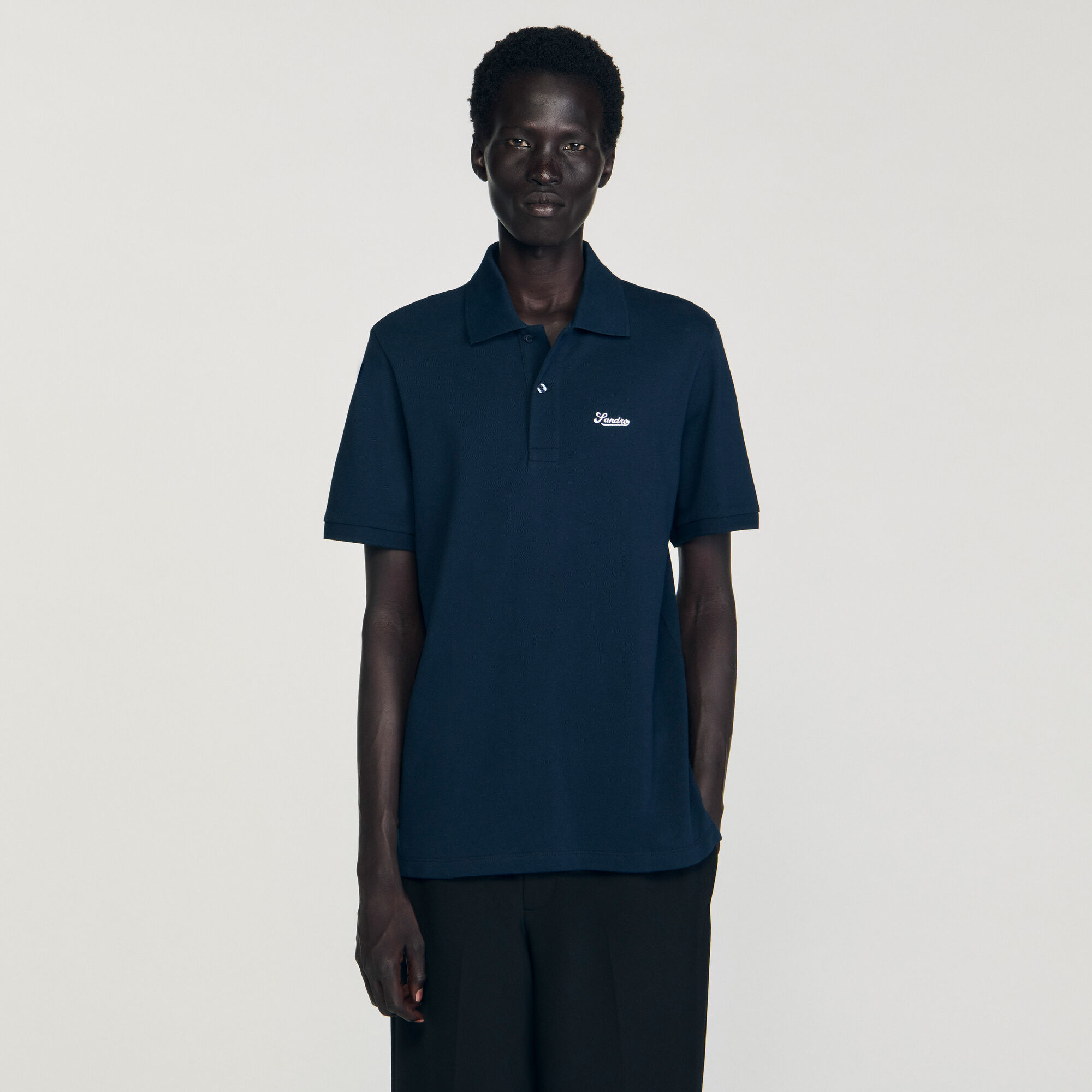 Poloshirt van piqué katoen