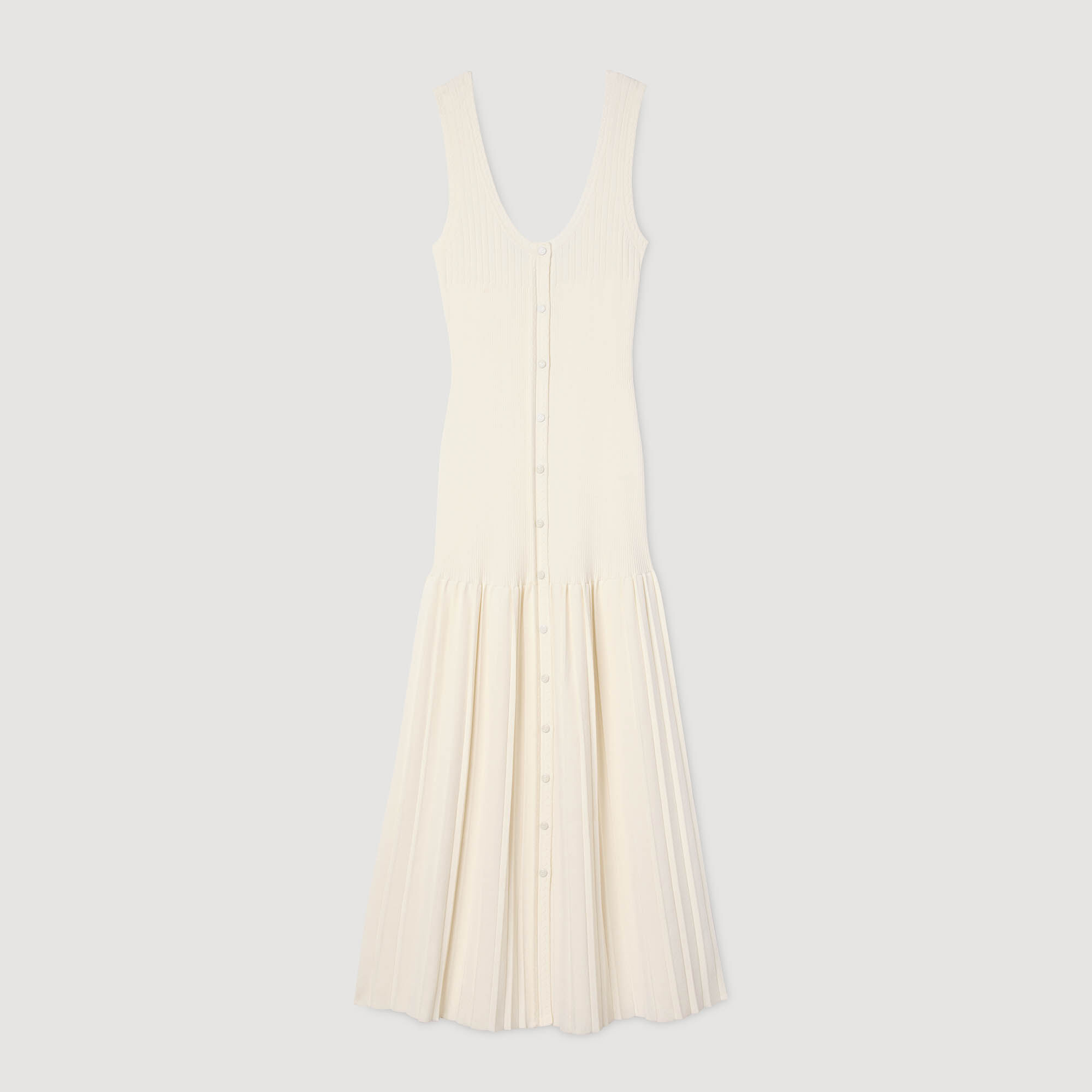 Lange tricot jurk