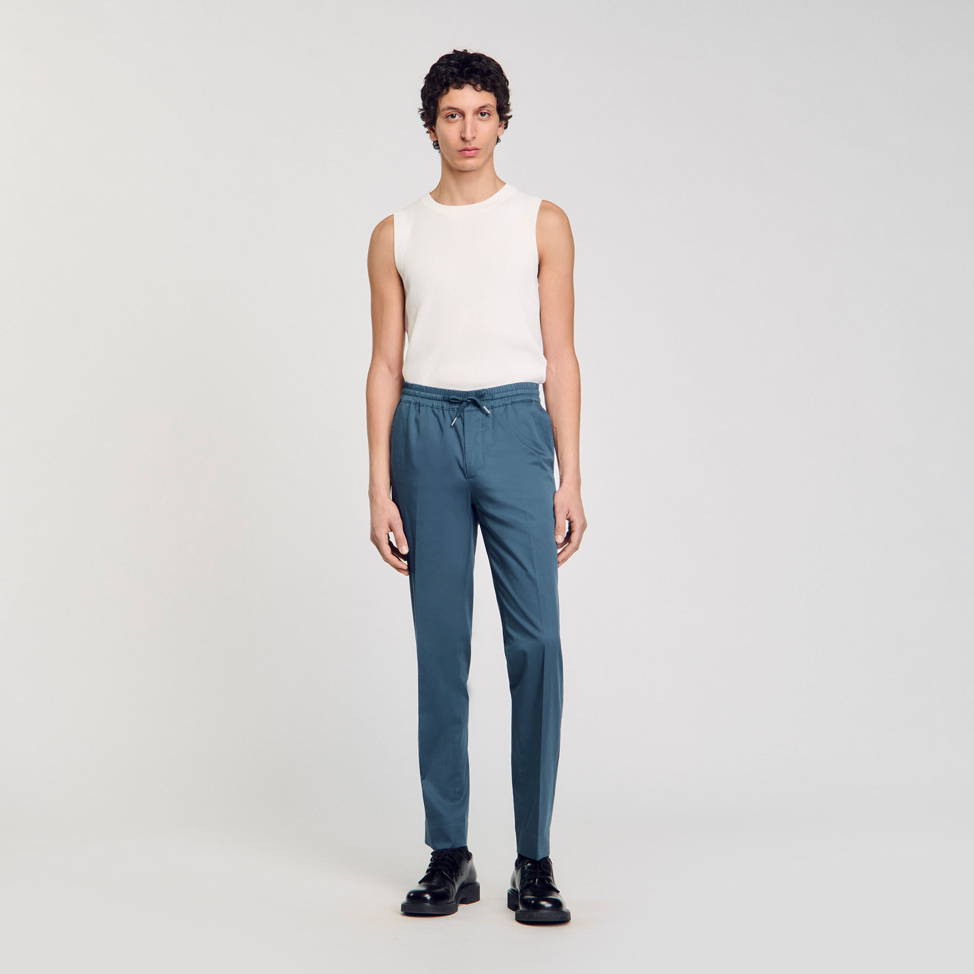 Rechte pantalon met elastiek