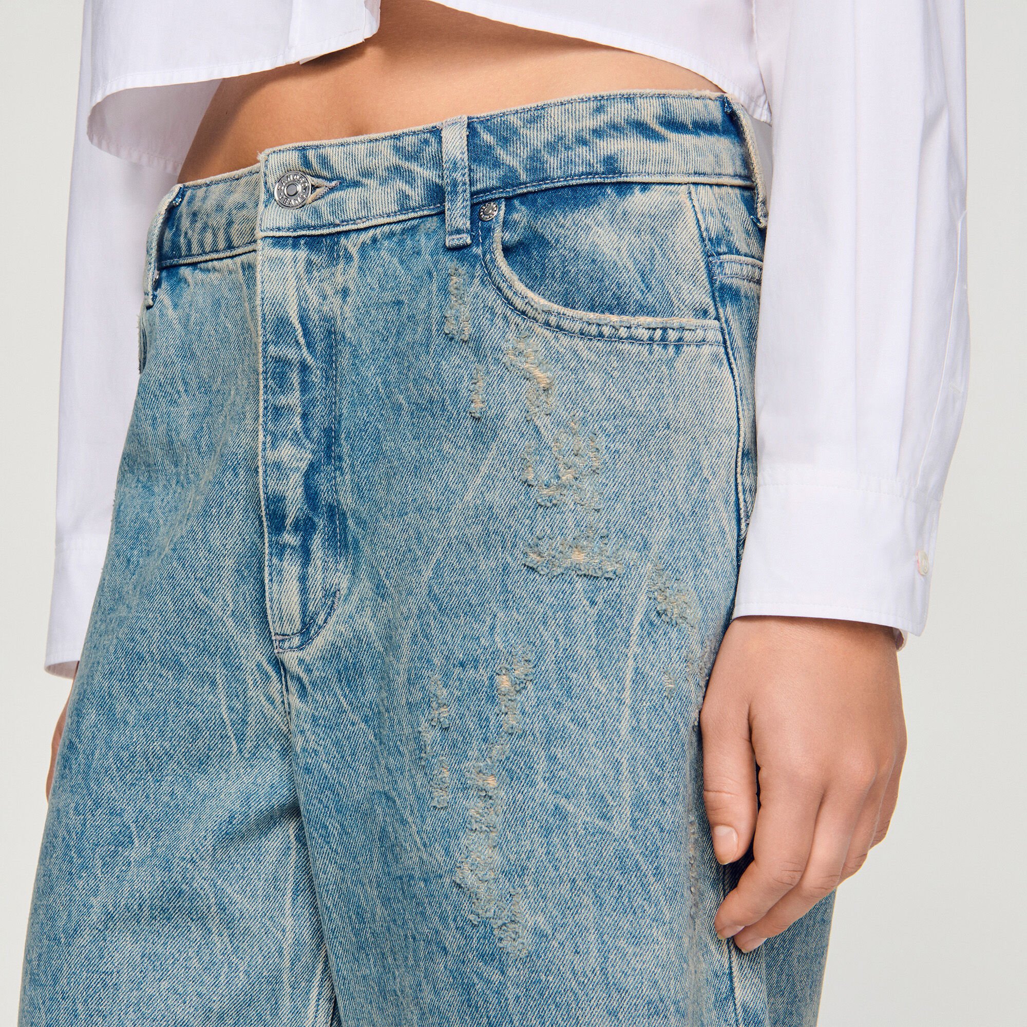 Denim bermuda used effect