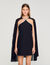 Korte jurk met cape en stras