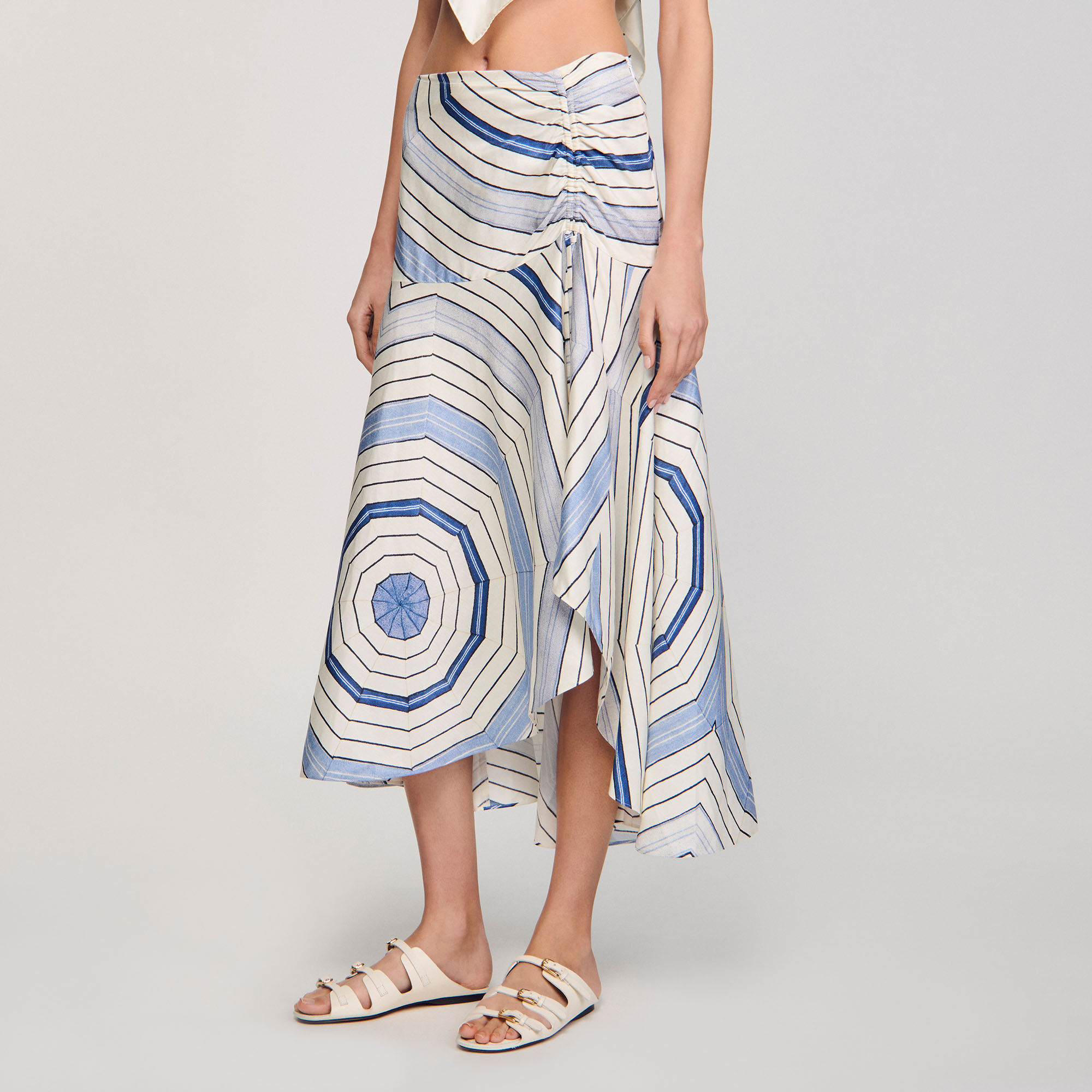 Lange rok met Spirales-print