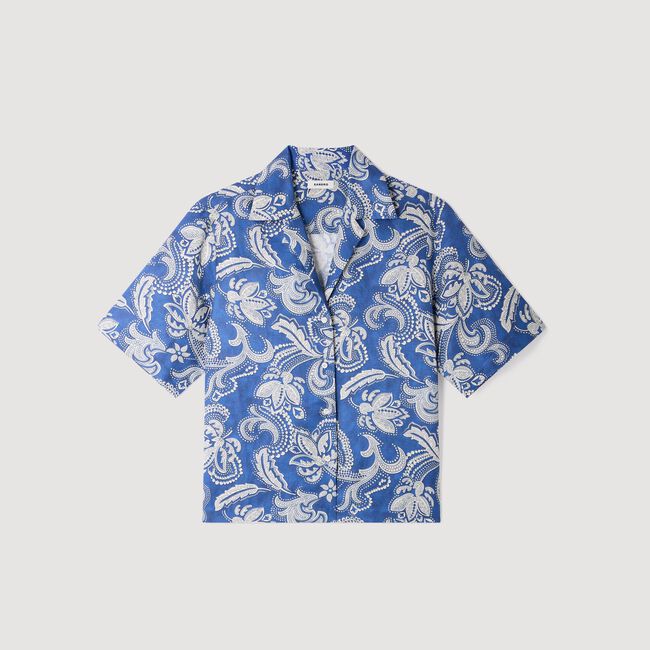 Overhemdblouse met bloemenprint