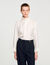 Soepelvallende blouse met plooikraag