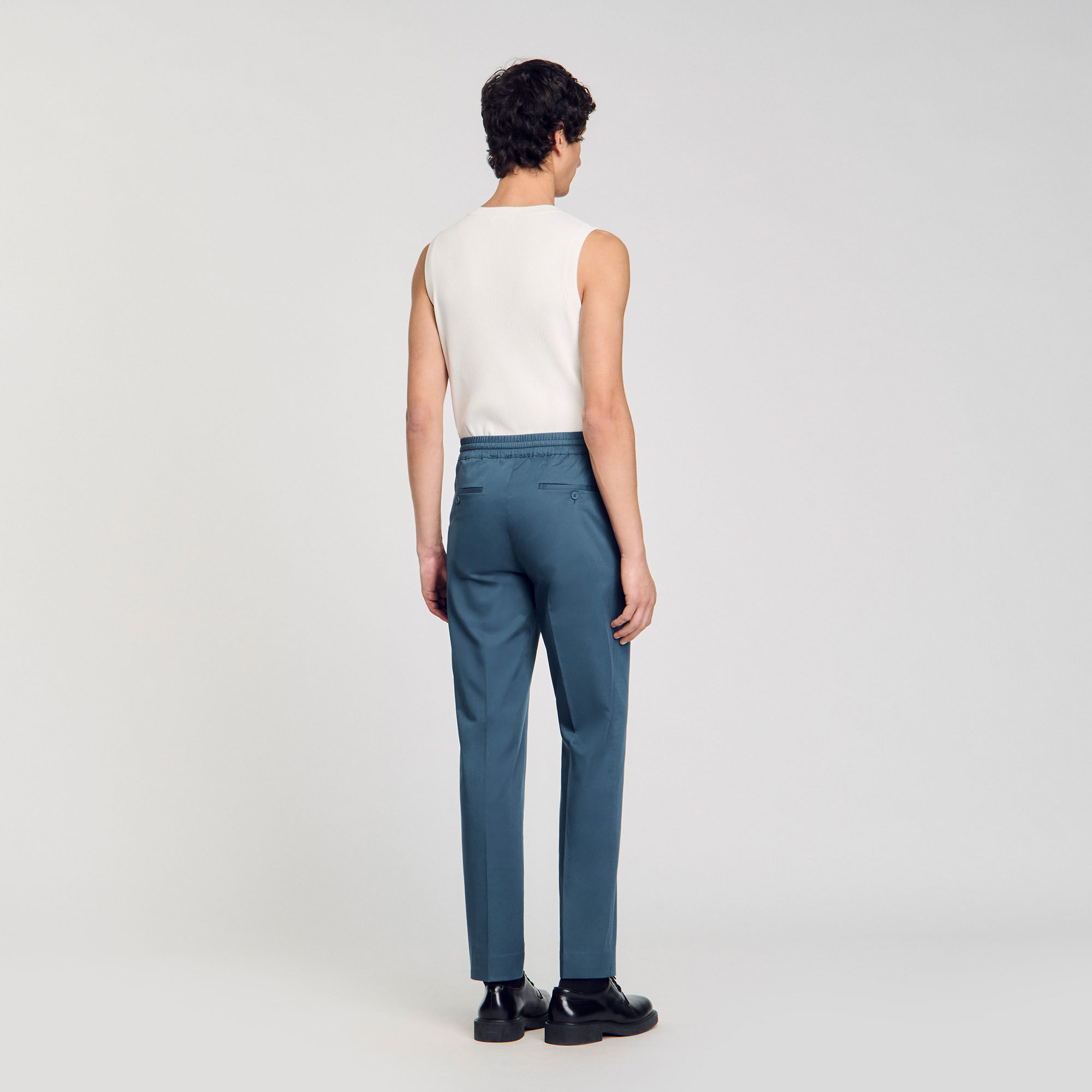 Rechte pantalon met elastiek
